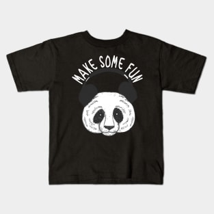 Panda Earphones Kids T-Shirt